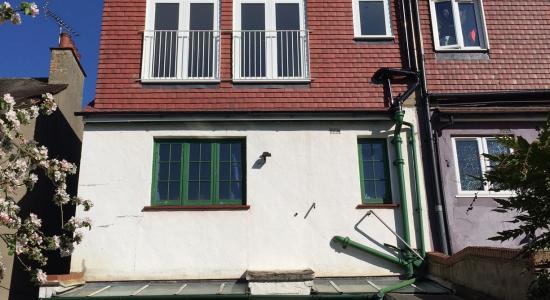 Gable Wall, Rear Dormer, Loft Conversion, with Two Juliet Balconies & Two French Doors, Kensal Green, London NW10